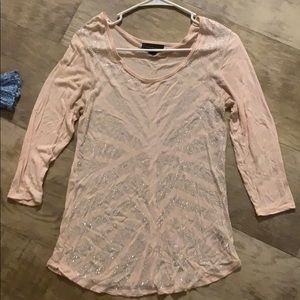 M long sleeve tee with rhinestones, super comfy